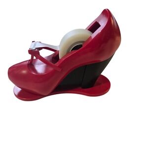 Red High Heel Shoe Novelty Tape Dispenser Scotch Desk Accessory